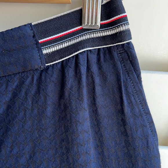 By Anthropologie Essential Pull On Navy Trouser High Rise Pockets Slit Ankle S - Picture 3 of 5